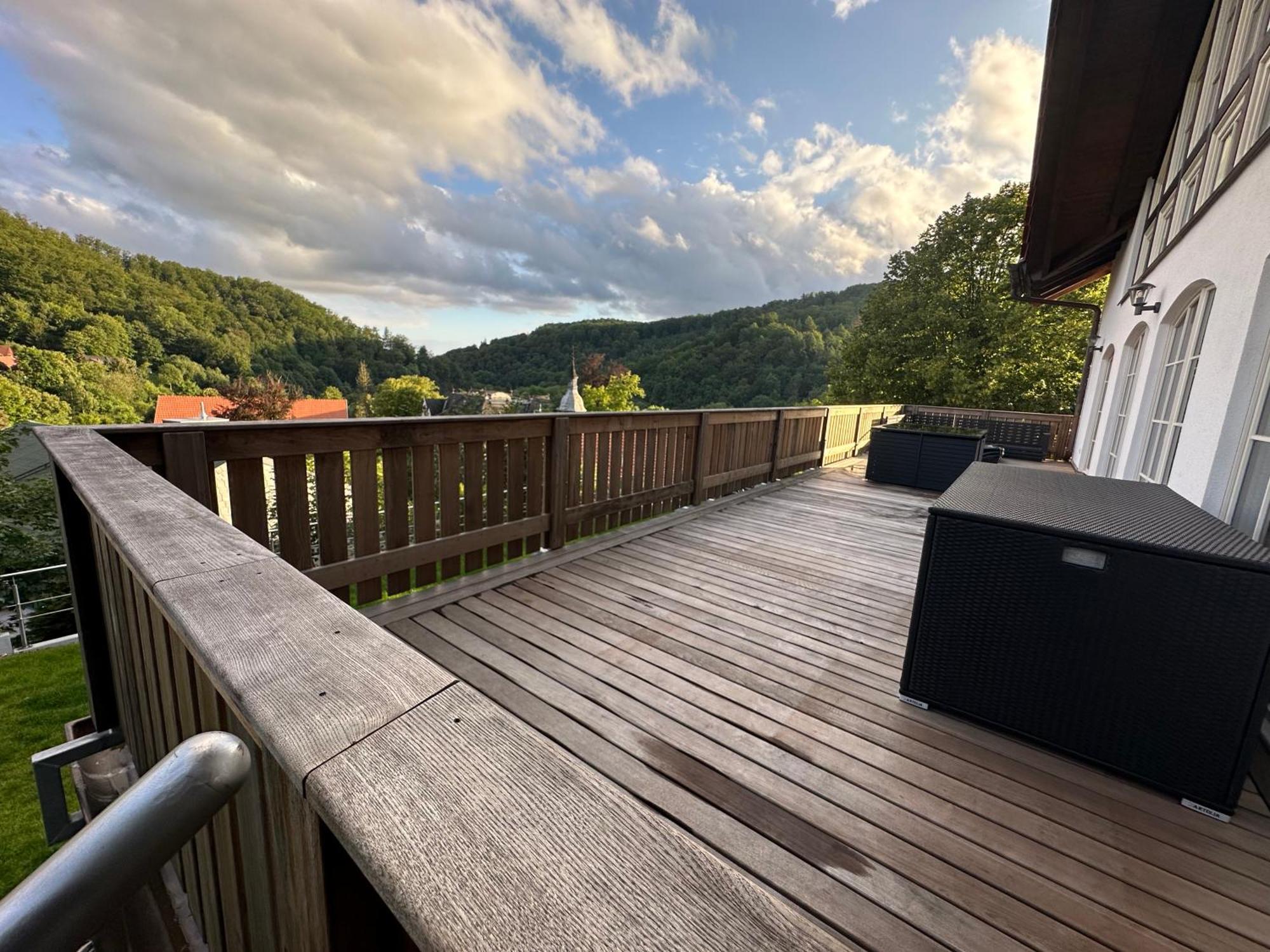 Ferienwohnung Blick Thyratal Stolberg i. Harz Exterior foto